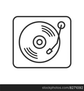 Vinyl record player icon vector design templates isolated on white background