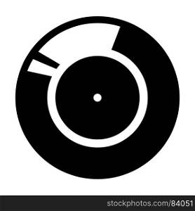Vinyl record. Retro sound carrier black icon .