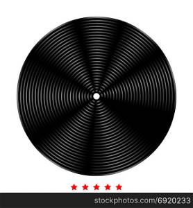 Vinyl record. Retro sound carrier icon .. Vinyl record. Retro sound carrier icon . It is flat style