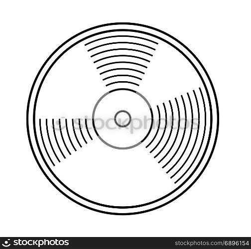 Vinyl record vector illustration.. Vinyl record vector illustration. Disc design flat stayle