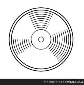 Vinyl record vector illustration.. Vinyl record vector illustration. Disc design flat stayle