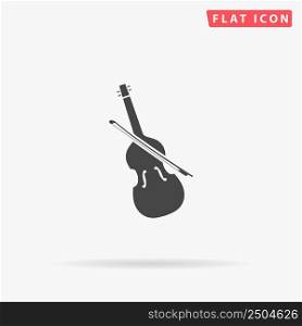 Viola flat vector icon. Glyph style sign. Simple hand drawn illustrations symbol for concept infographics, designs projects, UI and UX, website or mobile application.. Viola flat vector icon
