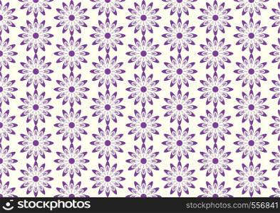 Violet cute flower pattern in abstract shape on pastel background. Sweet blossom pattern style for love or pretty design