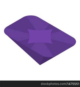 Violet gemstone icon. Isometric of violet gemstone vector icon for web design isolated on white background. Violet gemstone icon, isometric style