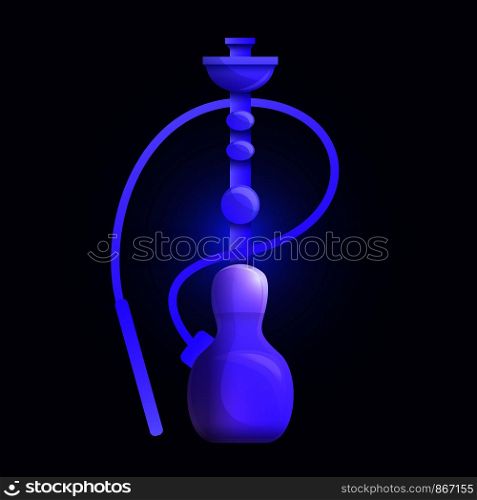 Violet hookah icon. Cartoon of violet hookah vector icon for web design isolated on white background. Violet hookah icon, cartoon style