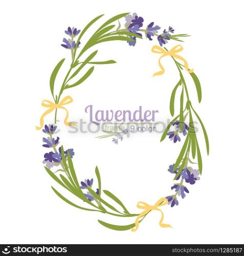 Violet Lavender beautiful floral frames template in watercolor style isolated on white background for decorative design, wedding card, invitation, travel flayer, Vector botanical illustration.. Violet Lavender beautiful floral frames template in watercolor style isolated on white background for decorative design, wedding card, invitation, travel flayer