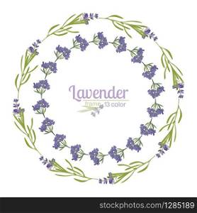 Violet Lavender beautiful floral frames template in watercolor style isolated on white background for decorative design, wedding card, invitation, travel flayer, Vector botanical illustration.. Violet Lavender beautiful floral frames template in watercolor style isolated on white background for decorative design, wedding card, invitation, travel flayer