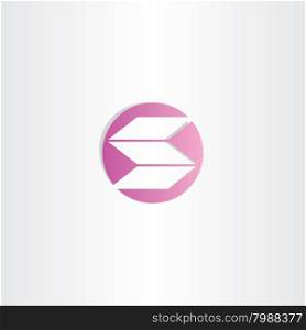 violet letter s logo circle vector logotype emblem