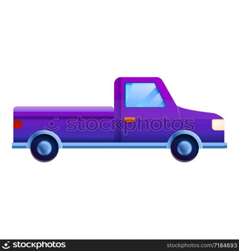 Violet pickup icon. Cartoon of violet pickup vector icon for web design isolated on white background. Violet pickup icon, cartoon style