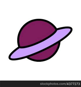 Violet planet with ring. Astronomy science. Cosmic space. Cartoon design. Simple art. Vector illustration. Stock image. EPS 10.. Violet planet with ring. Astronomy science. Cosmic space. Cartoon design. Simple art. Vector illustration. Stock image.