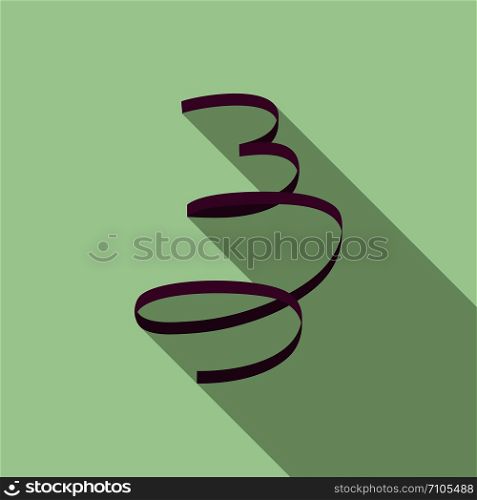 Violet serpentine icon. Flat illustration of violet serpentine vector icon for web design. Violet serpentine icon, flat style