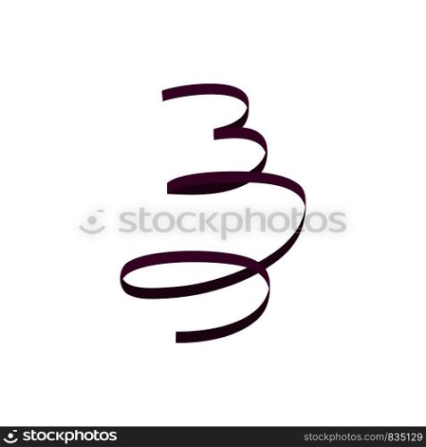 Violet serpentine icon. Flat illustration of violet serpentine vector icon for web isolated on white. Violet serpentine icon, flat style