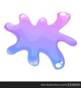Violet slime icon cartoon vector. Splash drip. Liquid mucus. Violet slime icon cartoon vector. Splash drip