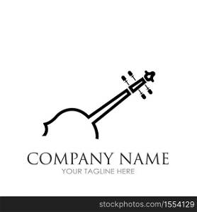 Violin / classical music - vector logo illustration design template