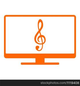 Violin clef and screen