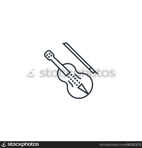 Violin creative icon from music icons collection Vector Image