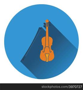 Violin icon. Flat design. Vector illustration.