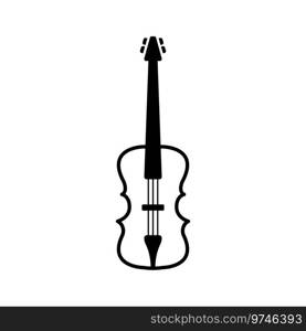 violin icon vector  template illustration logo design