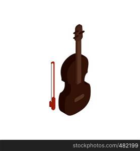 Violin isometric 3d icon on a white background. Violin isometric 3d icon