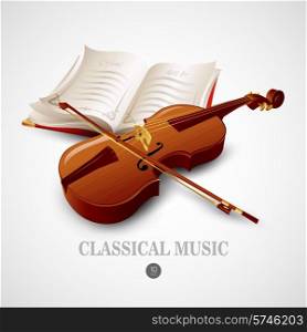 Violin. Music instrument Vector illustration EPS 10. Violin. Vector illustration