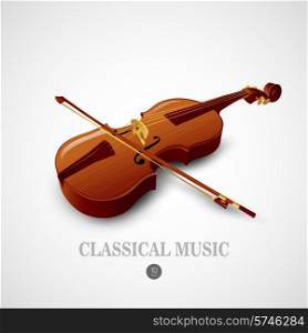 Violin. Music instrument Vector illustration EPS 10. Violin. Vector illustration