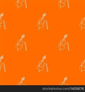 Violin pattern vector orange for any web design best. Violin pattern vector orange