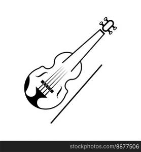 Violin vector icon illustration logo template.