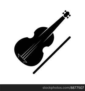 Violin vector icon illustration logo template.