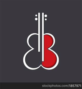 Violin vector logo template design
