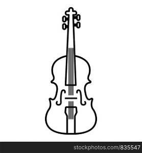 Violine icon. Outline illustration of violine vector icon for web design isolated on white background. Violine icon , outline style