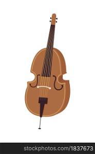 Violoncello musical instrument semi flat color vector object. Full sized item on white. Symphony orchestra. Cello isolated modern cartoon style illustration for graphic design and animation. Violoncello musical instrument semi flat color vector object