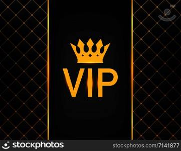VIP abstract quilted background, diamonds and golden letters with crown.. VIP abstract quilted background, diamonds and golden letters with crown. Vector illustration.