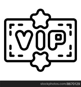 Vip card icon outline vector. Event party. Movie art. Vip card icon outline vector. Event party