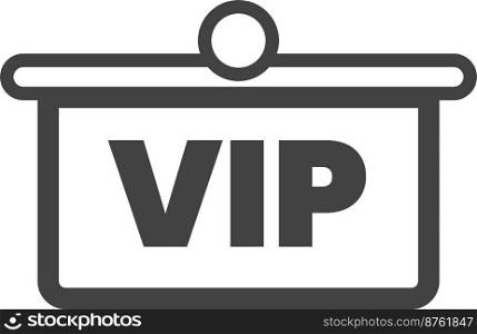 VIP card illustration in minimal style isolated on background