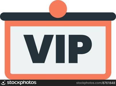 VIP card illustration in minimal style isolated on background