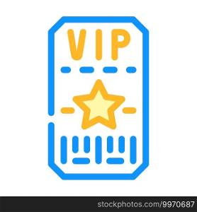 vip card of night club color icon vector. vip card of night club sign. isolated symbol illustration. vip card of night club color icon vector illustration