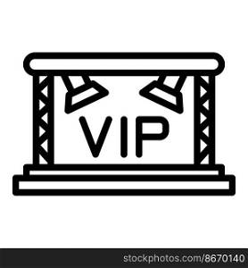 Vip concert scene icon outline vector. Event party. Music star. Vip concert scene icon outline vector. Event party