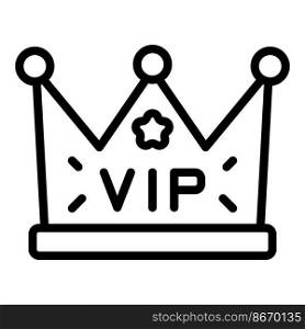 Vip crown icon outline vector. Event party. Famous cinema. Vip crown icon outline vector. Event party
