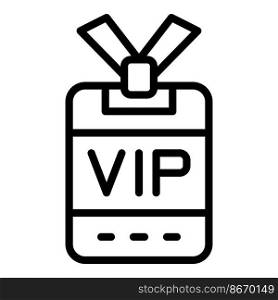 Vip event card icon outline vector. Party concert. Cinema star. Vip event card icon outline vector. Party concert
