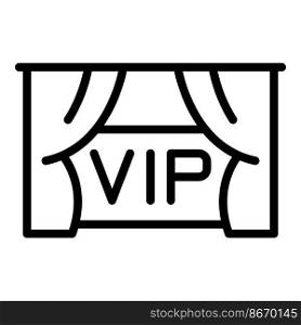 Vip event concert icon outline vector. Cinema star. Movie art. Vip event concert icon outline vector. Cinema star