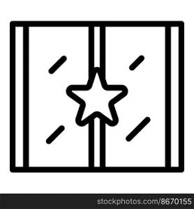 Vip event doors icon outline vector. Music party. Cinema star. Vip event doors icon outline vector. Music party