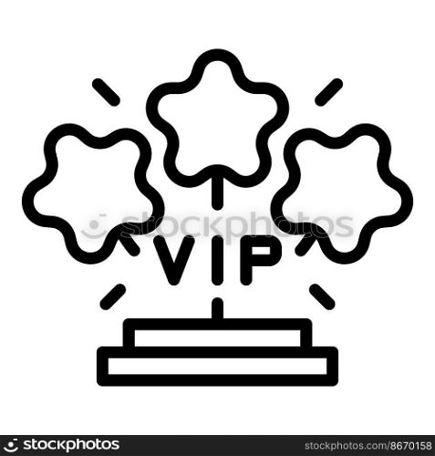 Vip event podium icon outline vector. Party concert. Cinema star. Vip event podium icon outline vector. Party concert