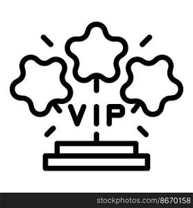 Vip event podium icon outline vector. Party concert. Cinema star. Vip event podium icon outline vector. Party concert