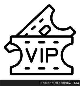 Vip event tickets icon outline vector. Concert party. Cinema star. Vip event tickets icon outline vector. Concert party
