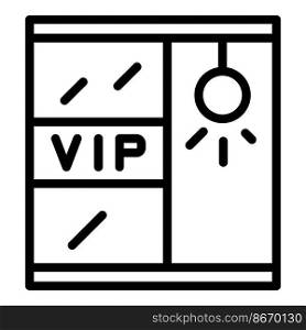 Vip event wardrobe icon outline vector. Music concert. Star luxury. Vip event wardrobe icon outline vector. Music concert