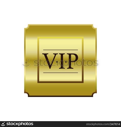 VIP gold label label in simple style on a white background. VIP gold label label, simple style