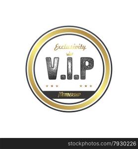 vip member badge theme vector art illustration. vip member badge