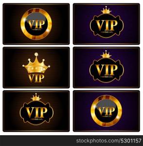 VIP Members Card Set Vector Illustration EPS10. VIP Members Card Set Vector Illustration