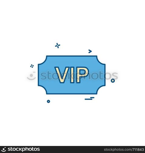 VIP ticket icon design vector