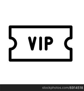 vip ticket, icon on isolated background